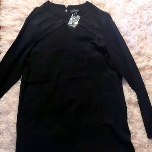 Torrid Black Sweater with Keyhole neck